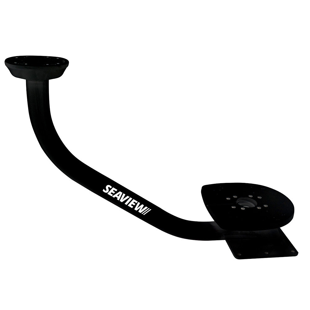 Seaview 28" Pre-Drilled Dual Mount for Open-Array Radars up to 4.5' - Black - Top Plate Required (PMADM3M1BLK)