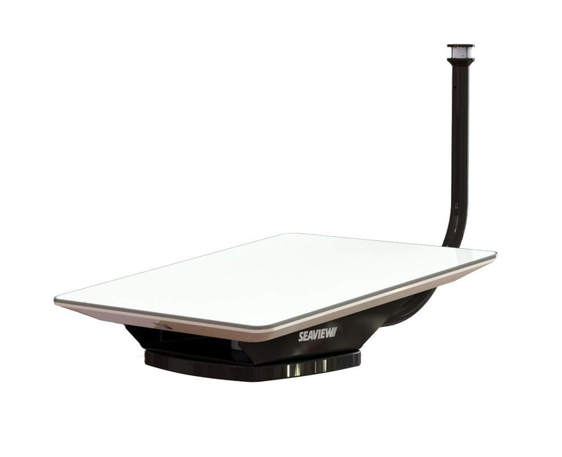 Seaview Wedge Base for Starlink - Black with Light Bar and 3nm LED (SVSLWBBLKLED)