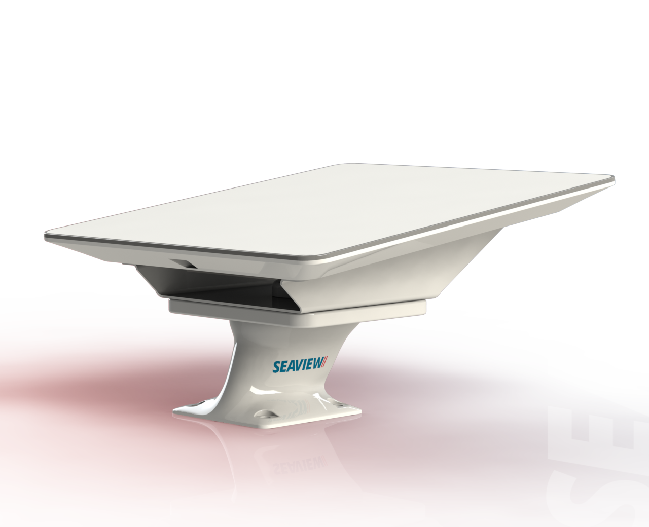 Seaview Aluminum 8° Wedge Base for Starlink Flat High-Performance Antenna - White (SVSLWB)