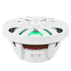 DS18 HYDRO 8" 2-Way Marine Speakers with RGB LED Lights 375W - White (NXL-8)