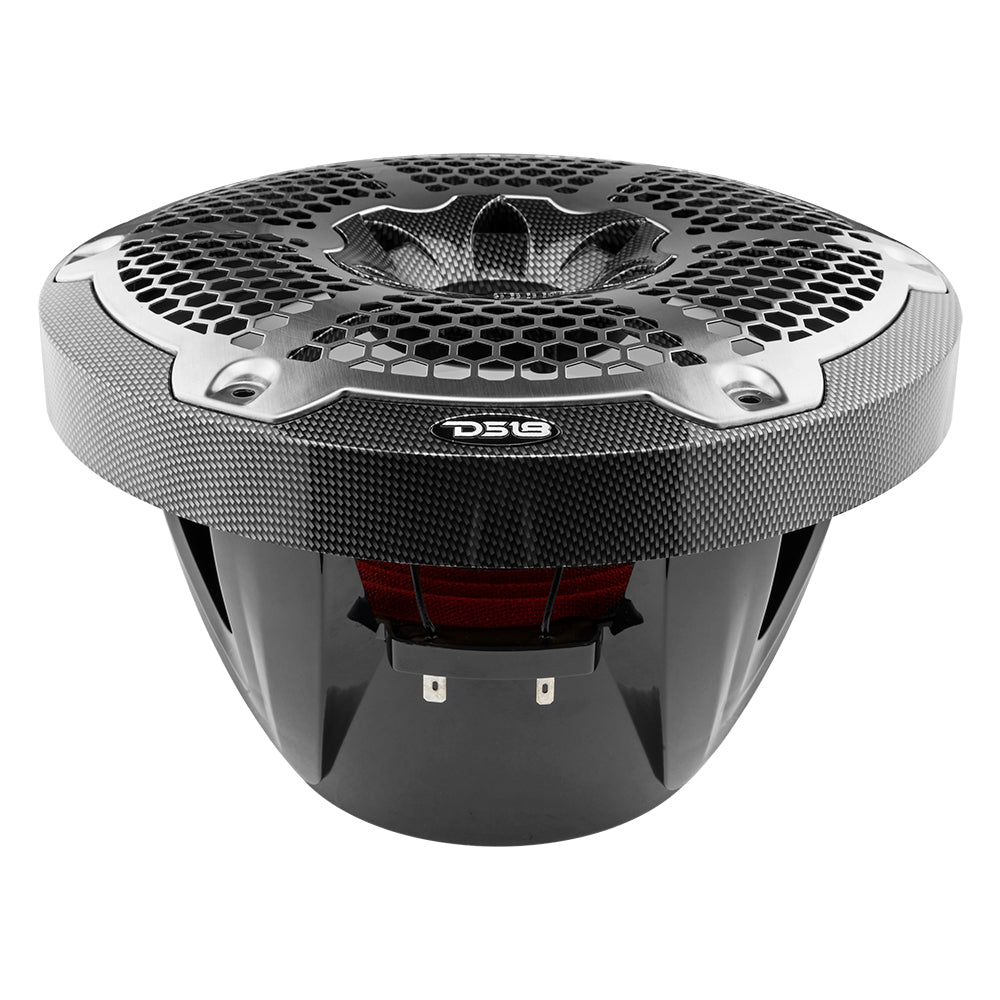 DS18 HYDRO 10" Subwoofer with RGB Lights - 600W - Carbon Fiber (CF-10SUB)