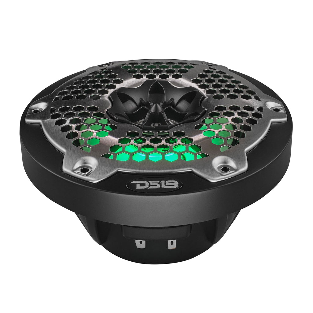 DS18 New Edition HYDRO 6.5" 2-Way Marine Speakers with RGB LED Lighting 300W - Black (NXL-6M/BK)