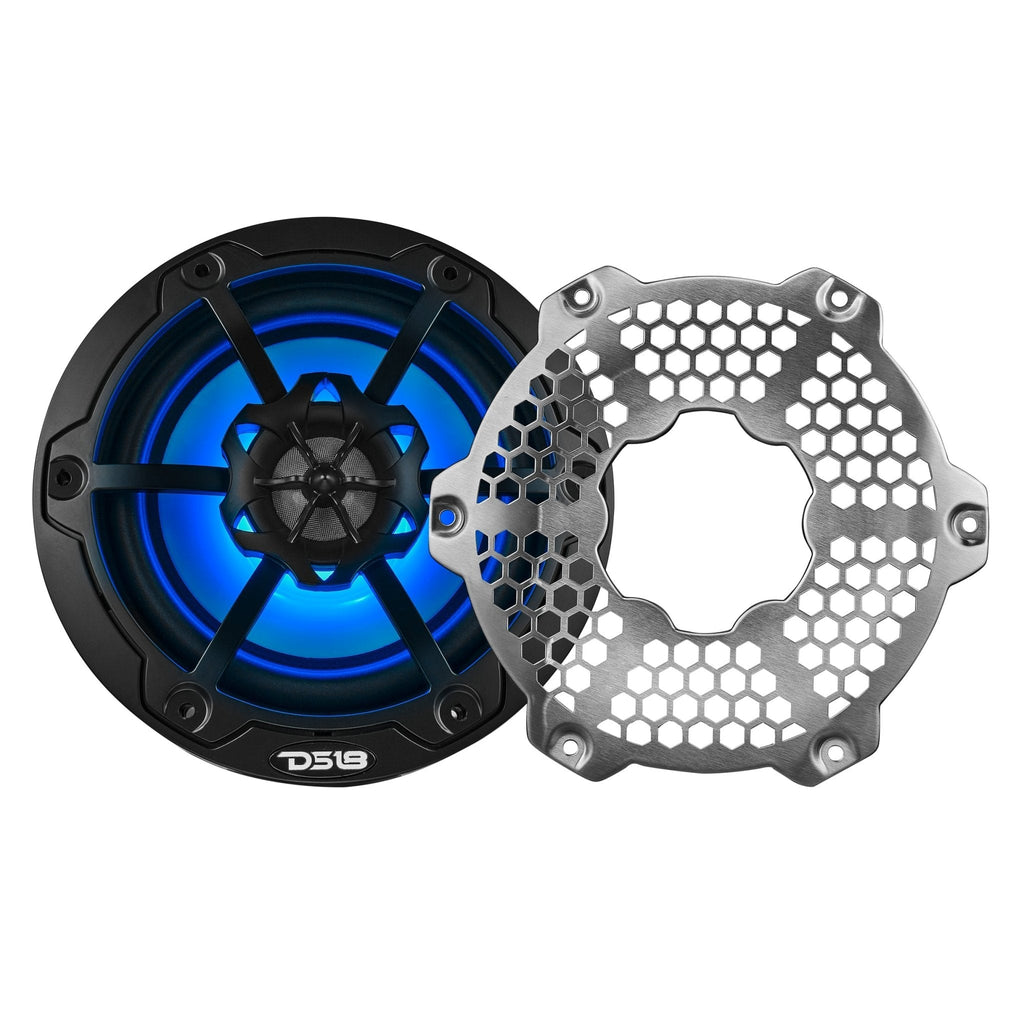 DS18 New Edition HYDRO 6.5" 2-Way Marine Speakers with RGB LED Lighting 300W - Black (NXL-6M/BK)