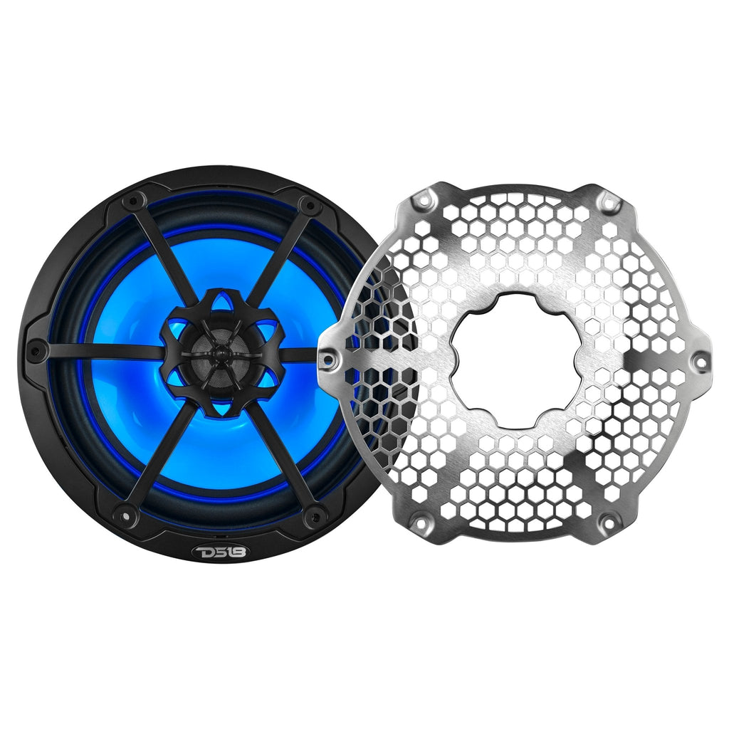 DS18 New Edition HYDRO 8" 2-Way Marine Speakers with RGB LED Lighting 375W - Black (NXL-8M/BK)