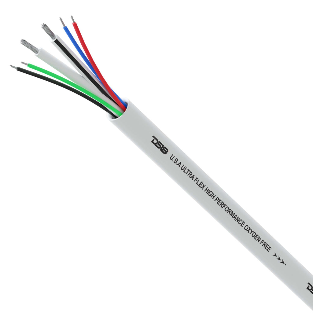 DS18 Marine Tinned OFC 18GA RGB Wire with 16GA Speaker Wire - 100' Spool (MOFC16/18GA-100SWRGB)