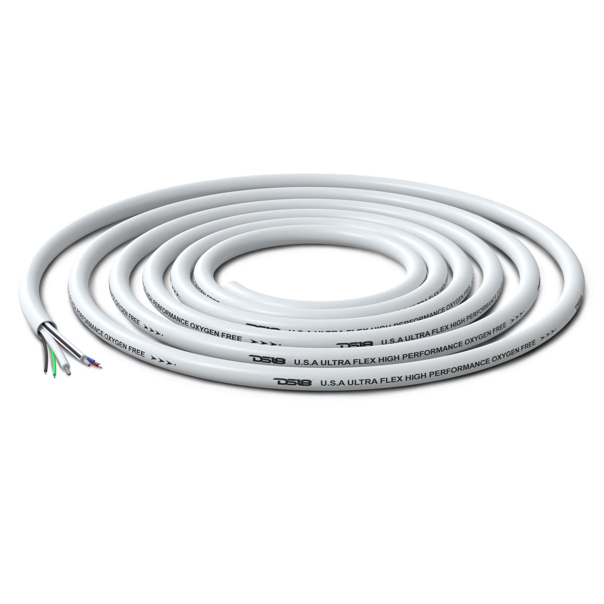 DS18 Marine Tinned OFC 18GA RGB Wire with 16GA Speaker Wire - 100' Spool (MOFC16/18GA-100SWRGB)