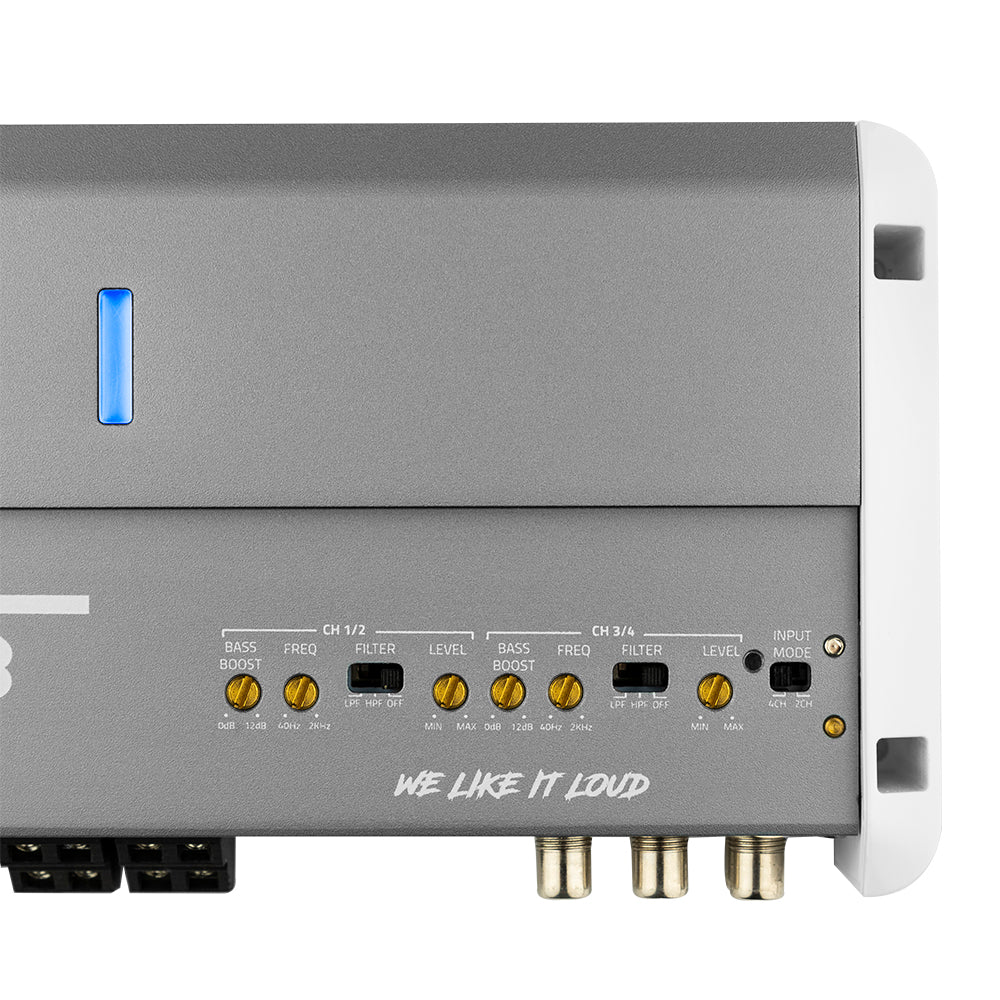 DS18 NXL-M4 Full Range 4 Channel IPX5 Marine Grade Amplifier - 150 x 4W @ 4-Ohm (NXL-M4)