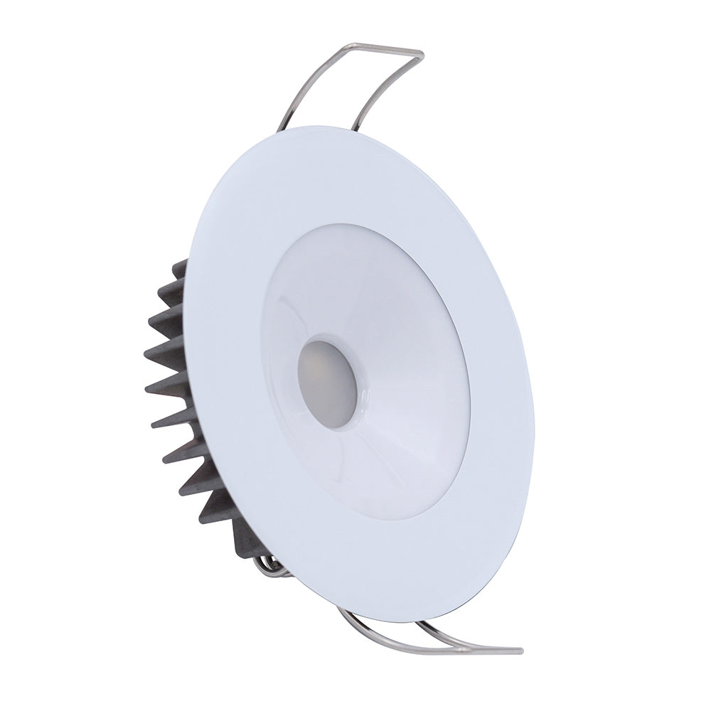 Lumitec Illusion Flush Mount LED Down Light - Spectrum RGBW - Cool White - White Housing (117127)