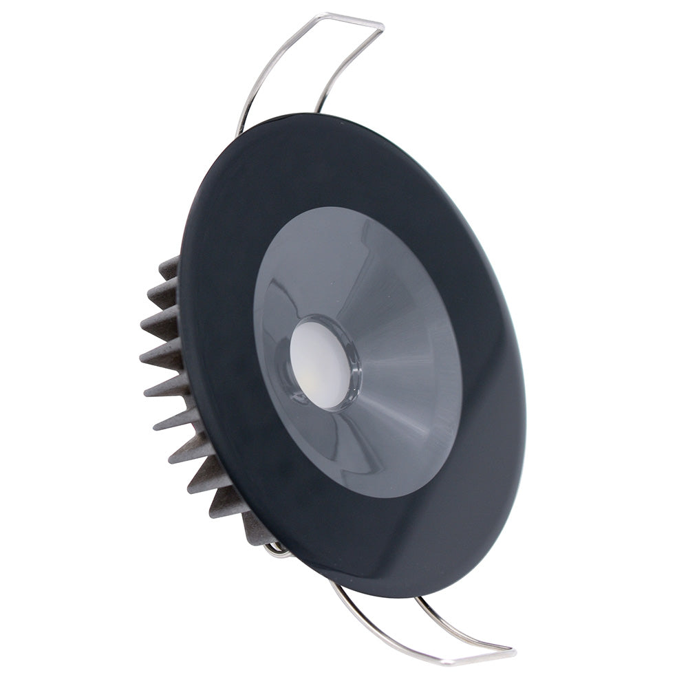Lumitec Illusion Flush Mount LED Down Light - Spectrum RGBW - Warm White - Black Housing (117155)