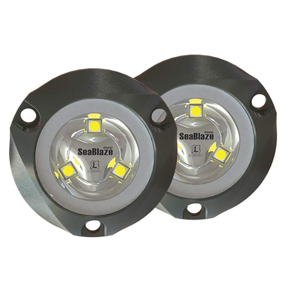 Lumitec SeaBlaze Mini - Underwater Light - Pair - Brushed Finish - Blue Non-Dimming (101246)