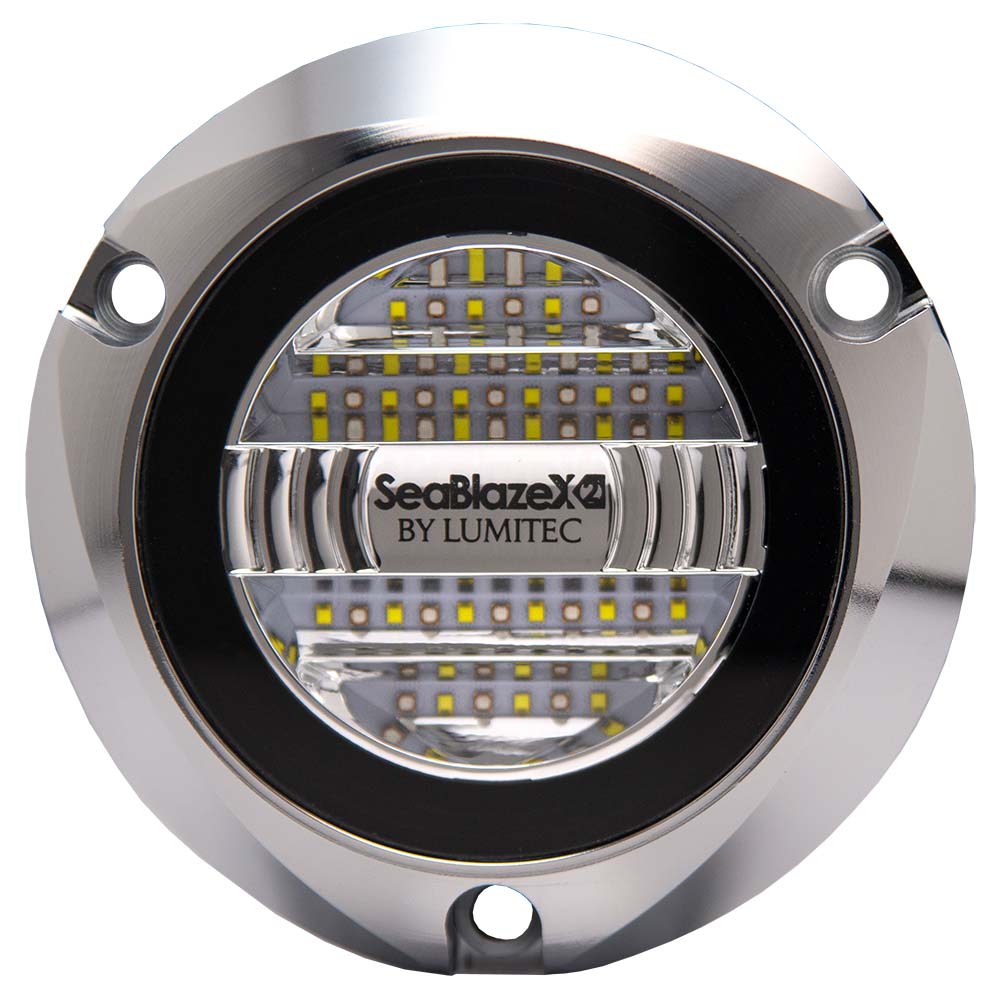 Lumitec SeablazeX2 Underwater Light Dual Color White Blue Polished Housing (101592)