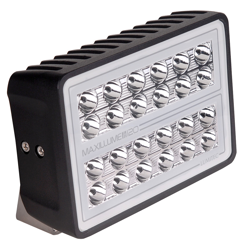 Lumitec Maxillume h120 - Trunnion Mount Flood Light - Black Housing - White Dimming (101347)