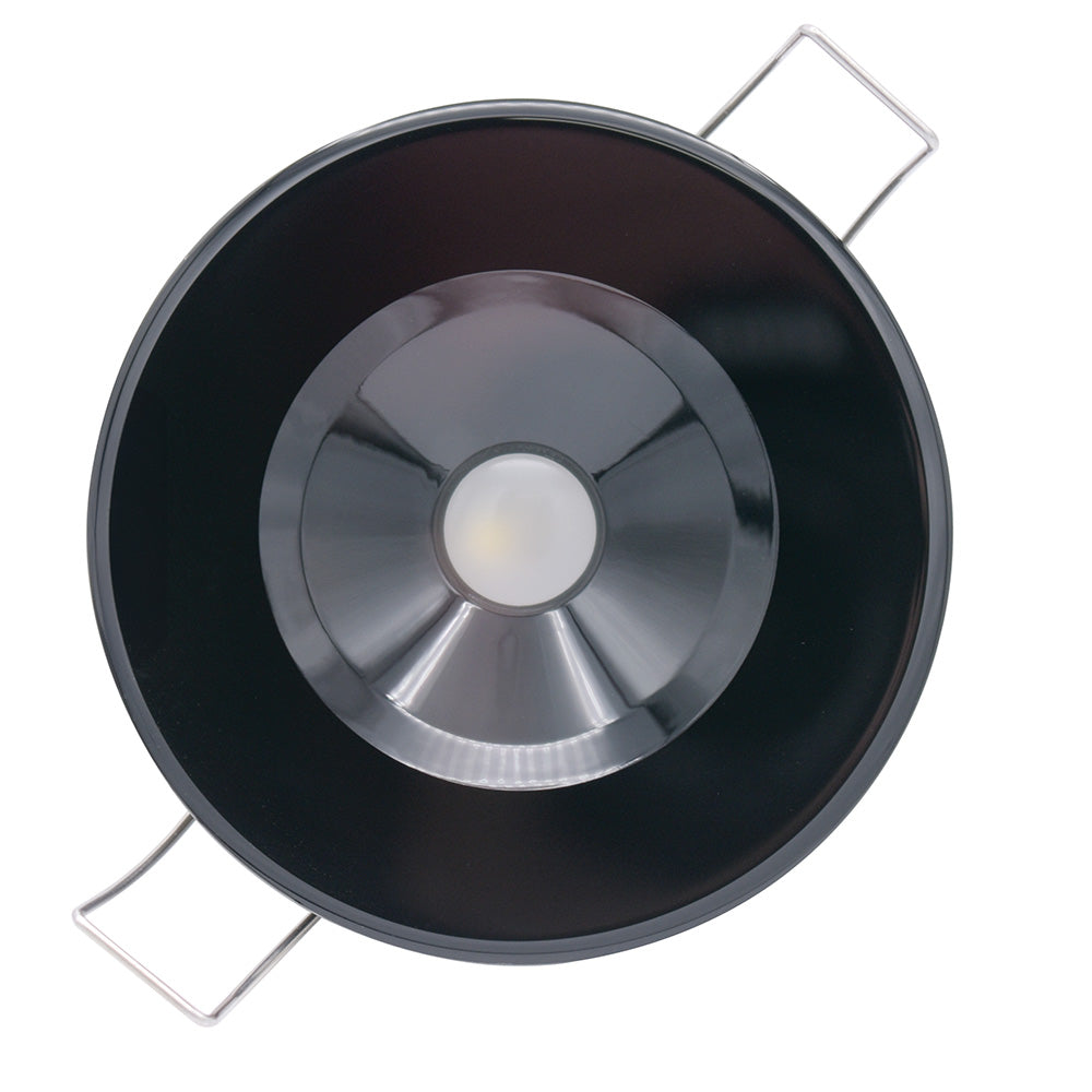 Lumitec Illusion Flush Mount LED Down Light - Spectrum RGBW - Cool White - Black Housing (117157)