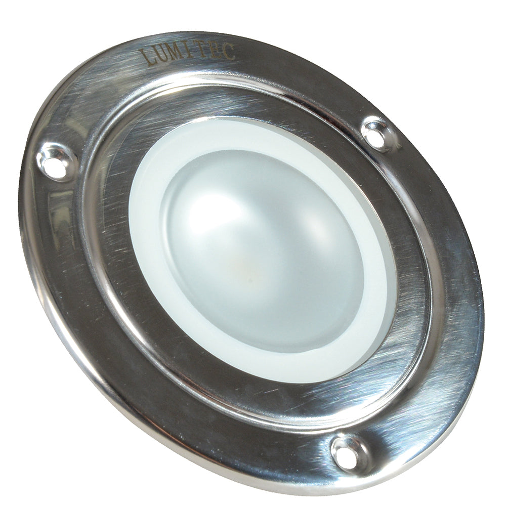 Lumitec Shadow - Flush Mount Down Light - Polished SS Finish - 3-Color Red/Blue Non Dimming with White Dimming (114118)