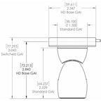 Lumitec GAI2 White Dimming/Red & Blue Non-Dimming Heavy Duty Base - White Housing (111802)