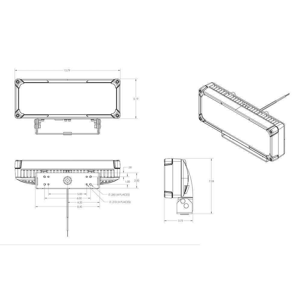Lumitec Maxillume tr150 LED Flood Light - Trunnion Mount (101413)