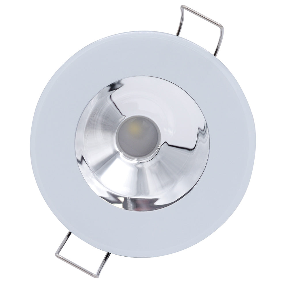 Lumitec Illusion Down Light White LED Non-Dimming White Mirror Reflector 10-30v (117133)