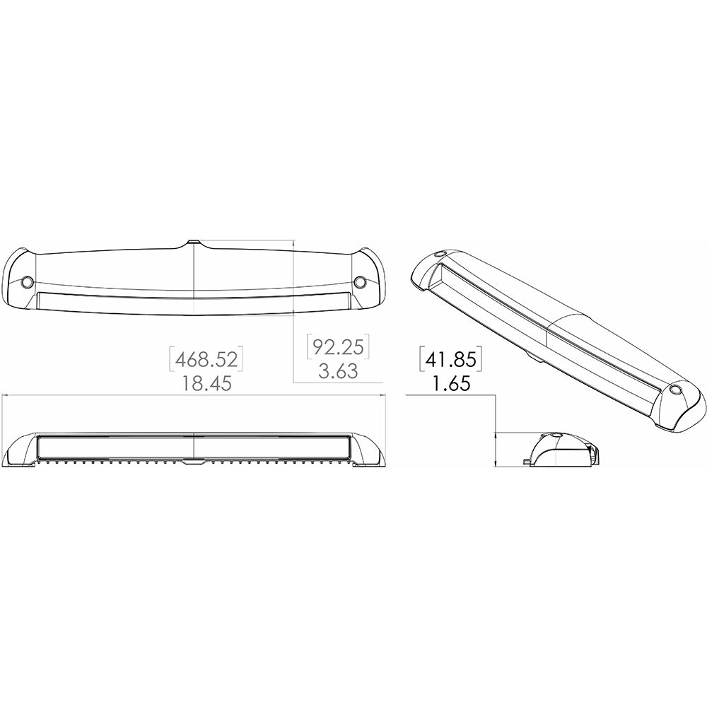 Lumitec Razor LED Light Bar - Spot - Flush Mount - White (101587)