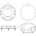 Lumitec Aurora LED Dome Light - White Finish - White/Red Dimming (101076)