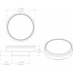 Lumitec Halo - Flush Mount Down Light - White Finish - 3-Color Red/Blue Non-Dimming with White Dimming (112828)