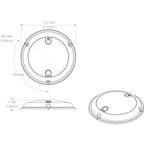 Lumitec TouchDome - Dome Light - Polished SS Finish - 2-Color White/Red Dimming (101098)