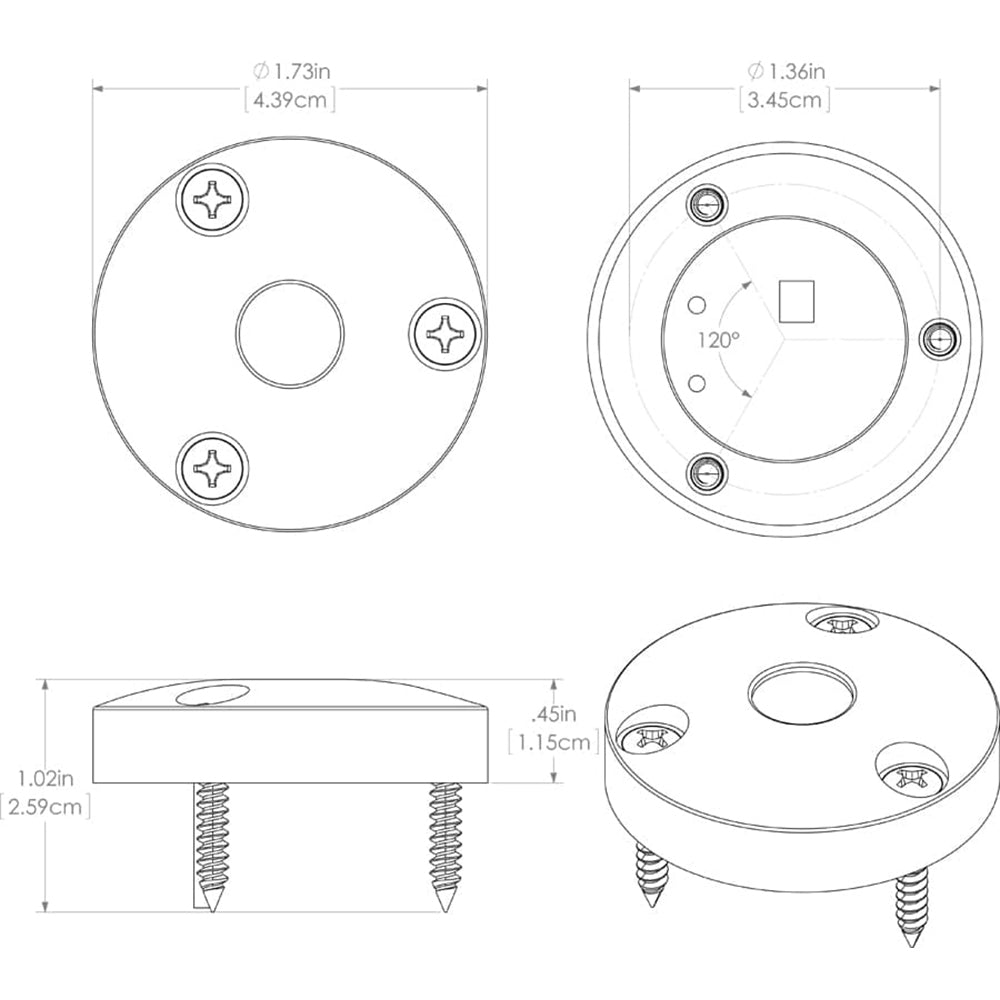 Lumitec High Intensity "Anywhere" Light - Brushed Housing - Red Non-Dimming (101035)