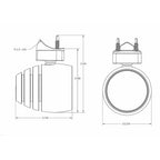 Lumitec Octane - LED Tower/Spreader Light - Black Housing - White Non-Dimming (101331)