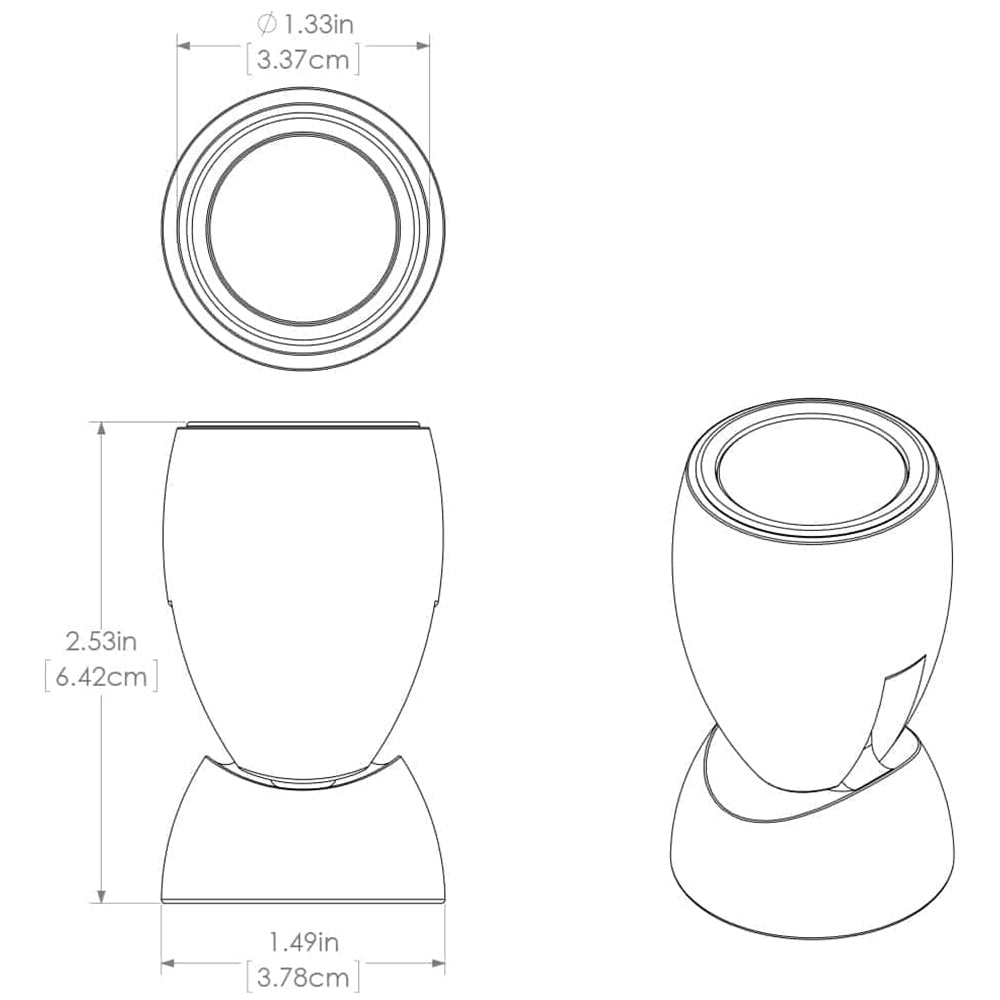 Lumitec GAI2 - General Area Illumination2 Light - Brushed Finish - Warm White Dimming (111809)