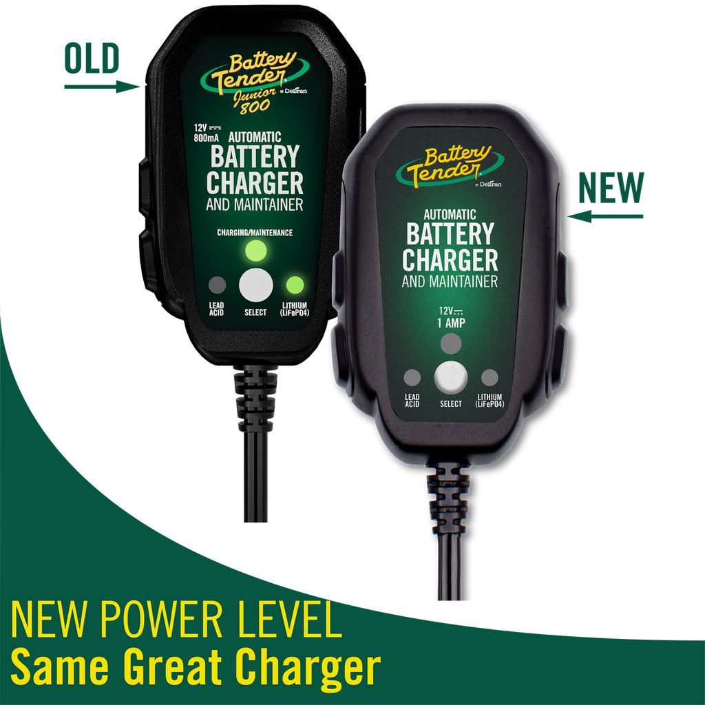 Battery Tender 12V 800M Amp Lead Acid/Lithium Selectable Battery Charger (022-0199-DL-WH)