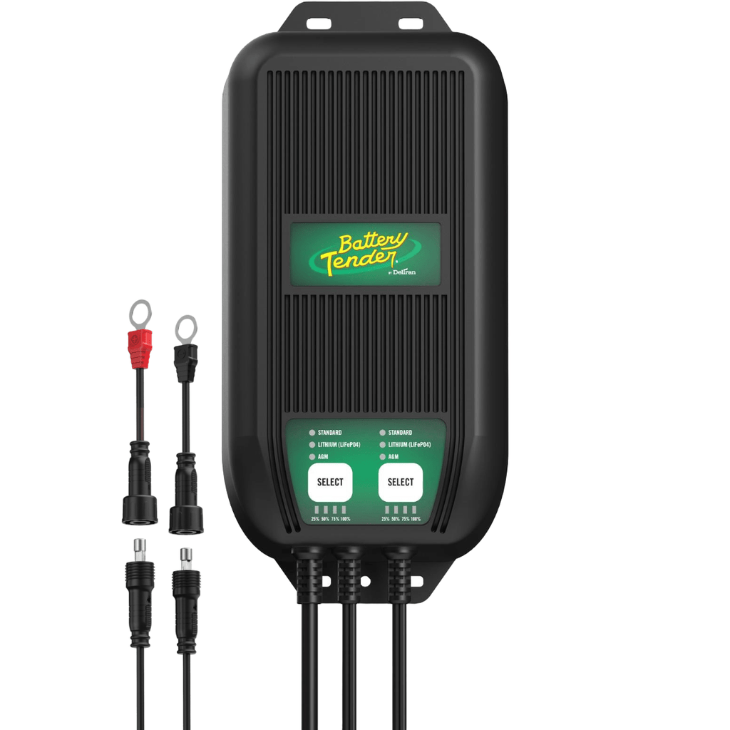 Battery Tender WaveCharge Pro 2-Bank 12V 20 Amp Battery Charger (022-1007-DL-WH)
