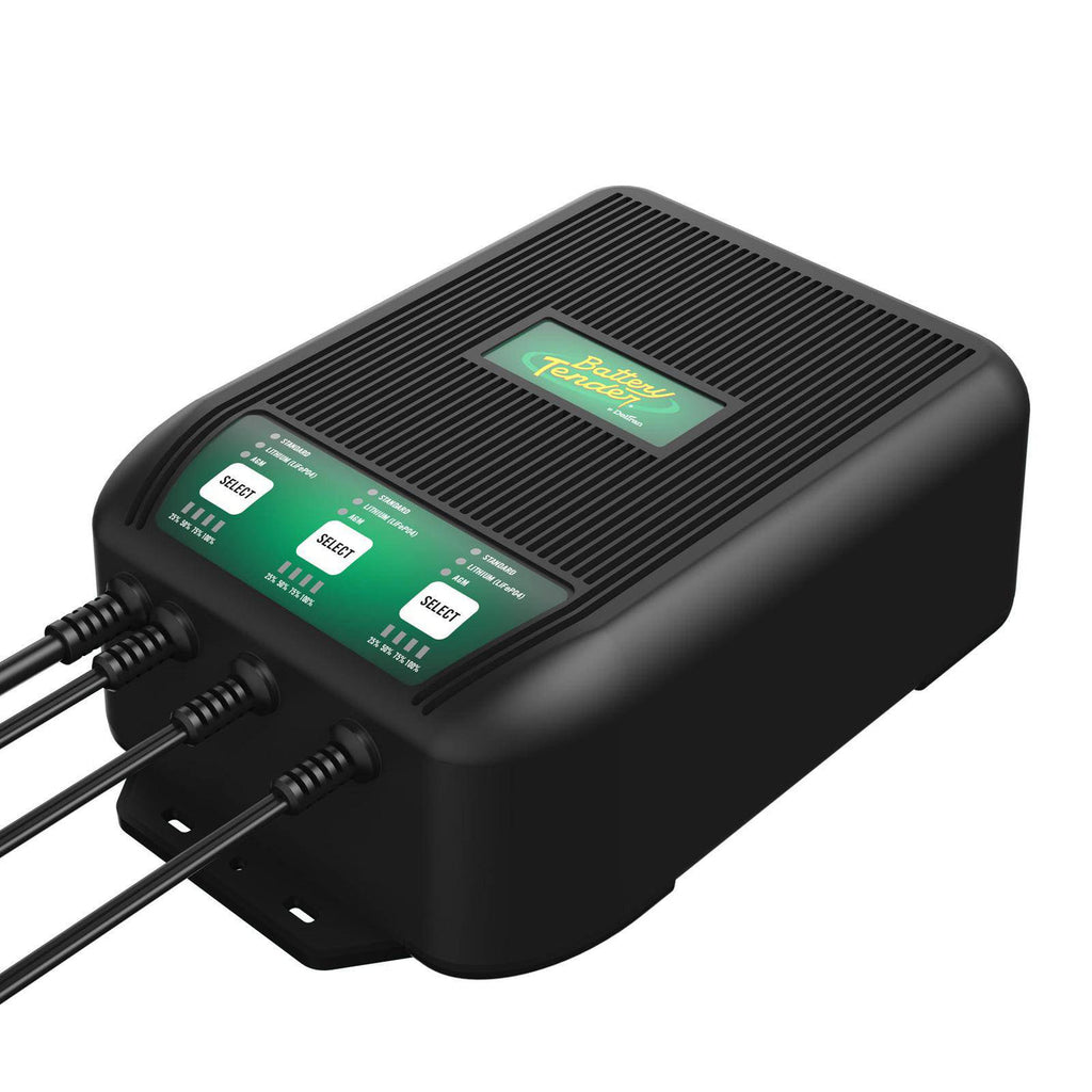 Battery Tender WaveCharge Pro 3-Bank 12V 30 Amp Battery Charger (022-1008-DL-WH)
