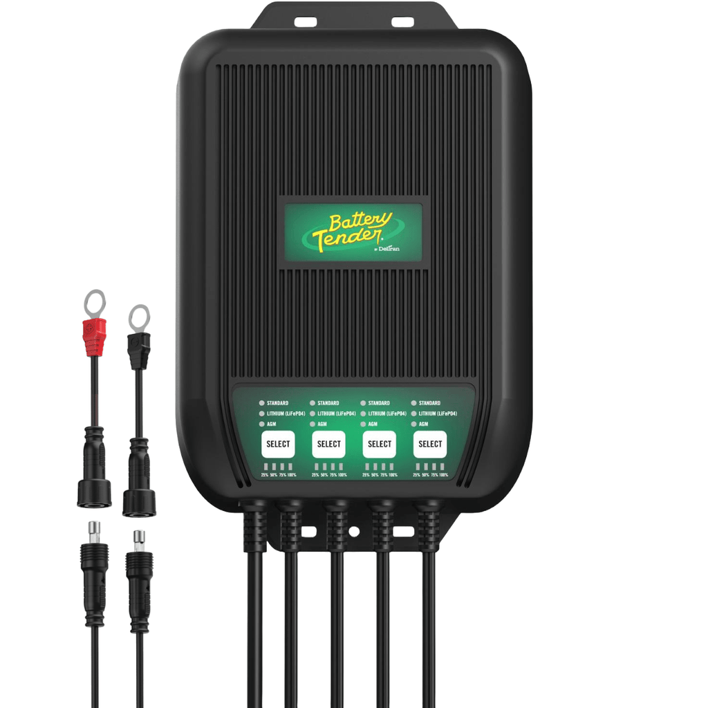 Battery Tender WaveCharge Pro 4-Bank 12V 40  Amp Battery Charger (022-1009-DL-WH)