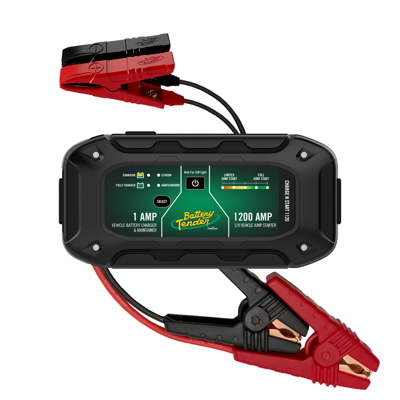 Battery Tender Charge N Start 1120 1  Amp Battery Charger & 1200 Amp Jump Starter (030-7012-WH)